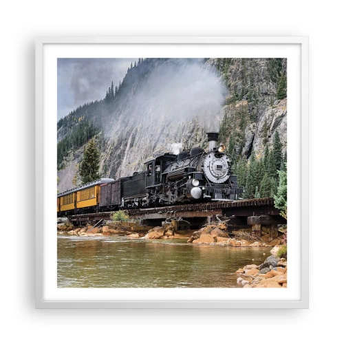 Poster in white frmae - Where Are You off to? - 60x60 cm