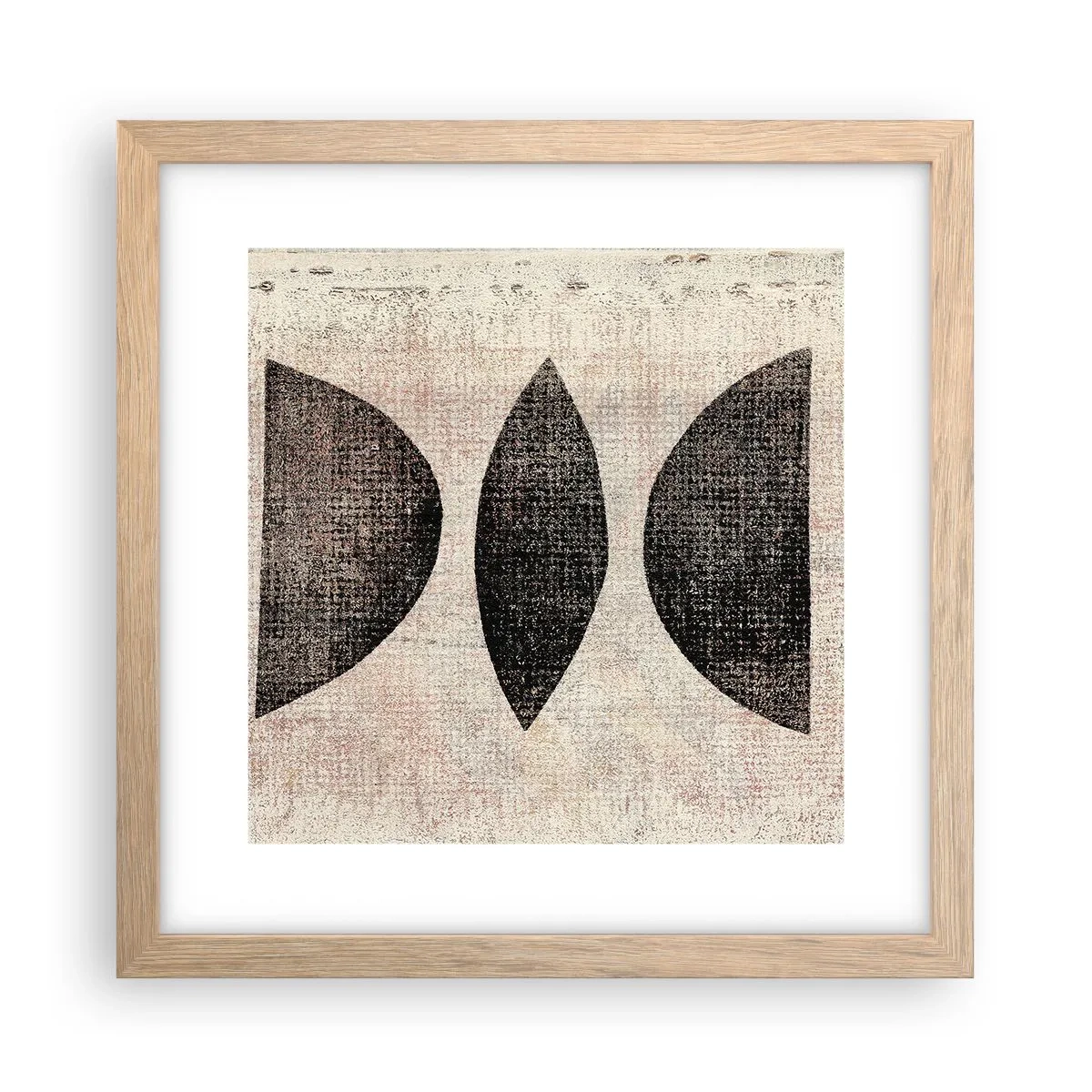 Poster in light oak frame - Ethnic Abstraction - 30x30 cm