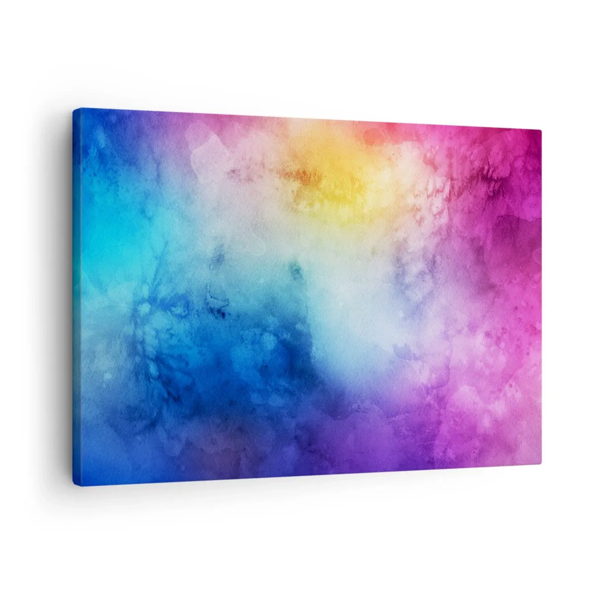 Canvas picture - An abstract composition in pastel shades of pink and blue. - 70x50cm - Almost in Seventh Heaven - Modern wall decoration for the living room and bedroom ARTTOR