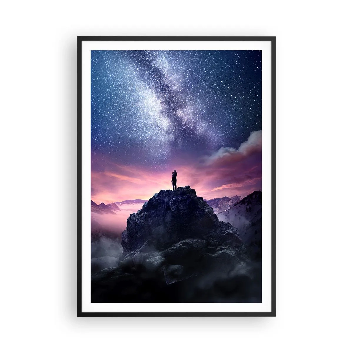 Poster in black frame - And He Smelled Life - 70x100 cm