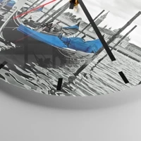 Clock face with lines