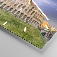 Clock face with lines