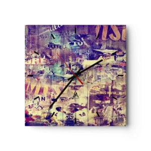 Wall clock - Clock on glass - That's All That Is Left - 30x30 cm