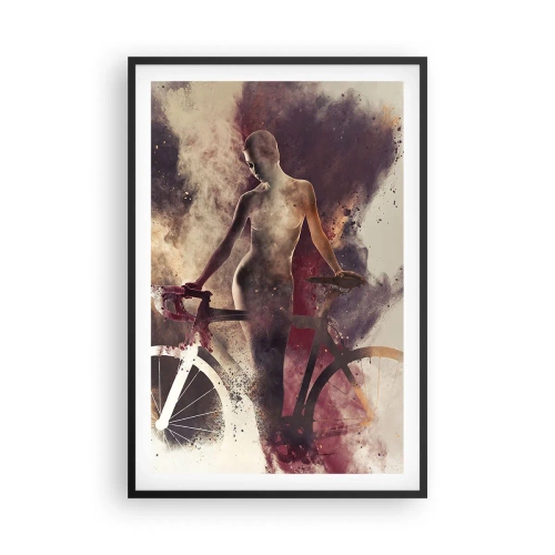 Poster in black frame - Marble Sculpted Biker's Soul - 61x91 cm