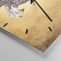 Clock face with lines