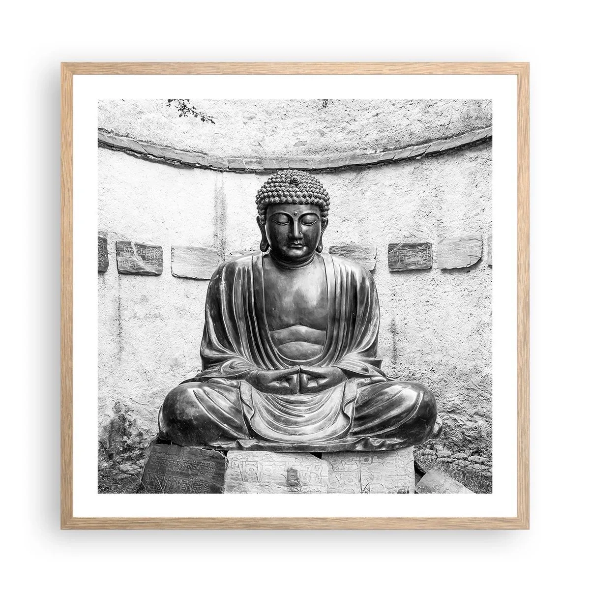 Poster in light oak frame - At the Source of Peace - 60x60 cm
