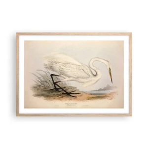 Poster in light oak frame - Lady on the Marsh - 70x50 cm