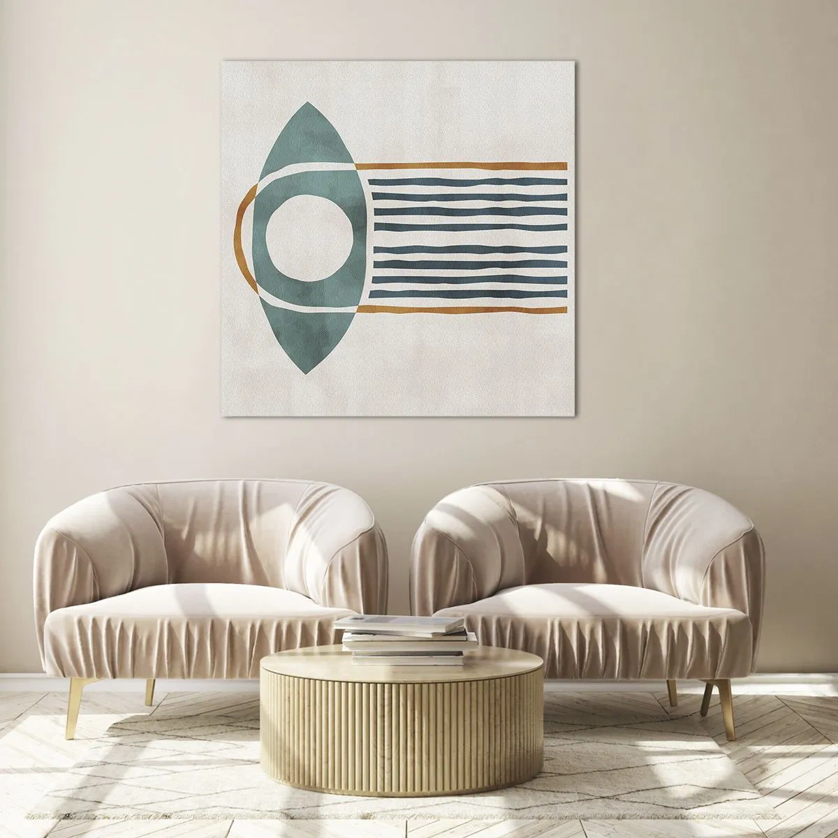 Glass picture - Signs and Rituals - 40x40 cm