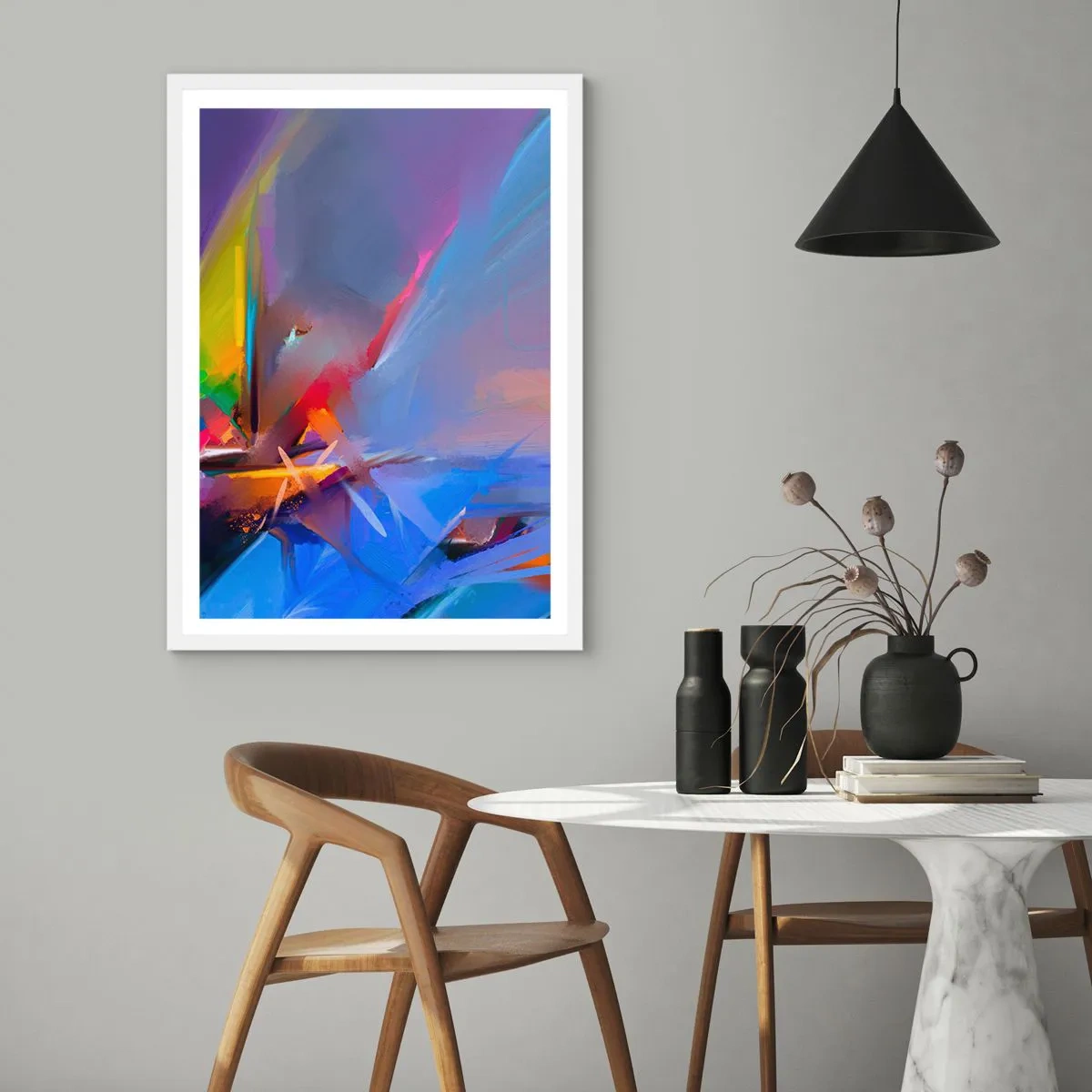 Poster in white frmae - Flew like s Bird - 30x40 cm