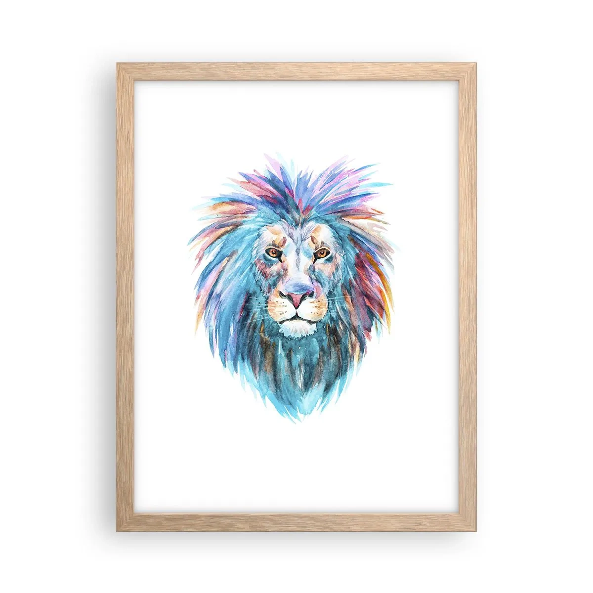 Poster in light oak frame - Electrifying Aura - 30x40 cm