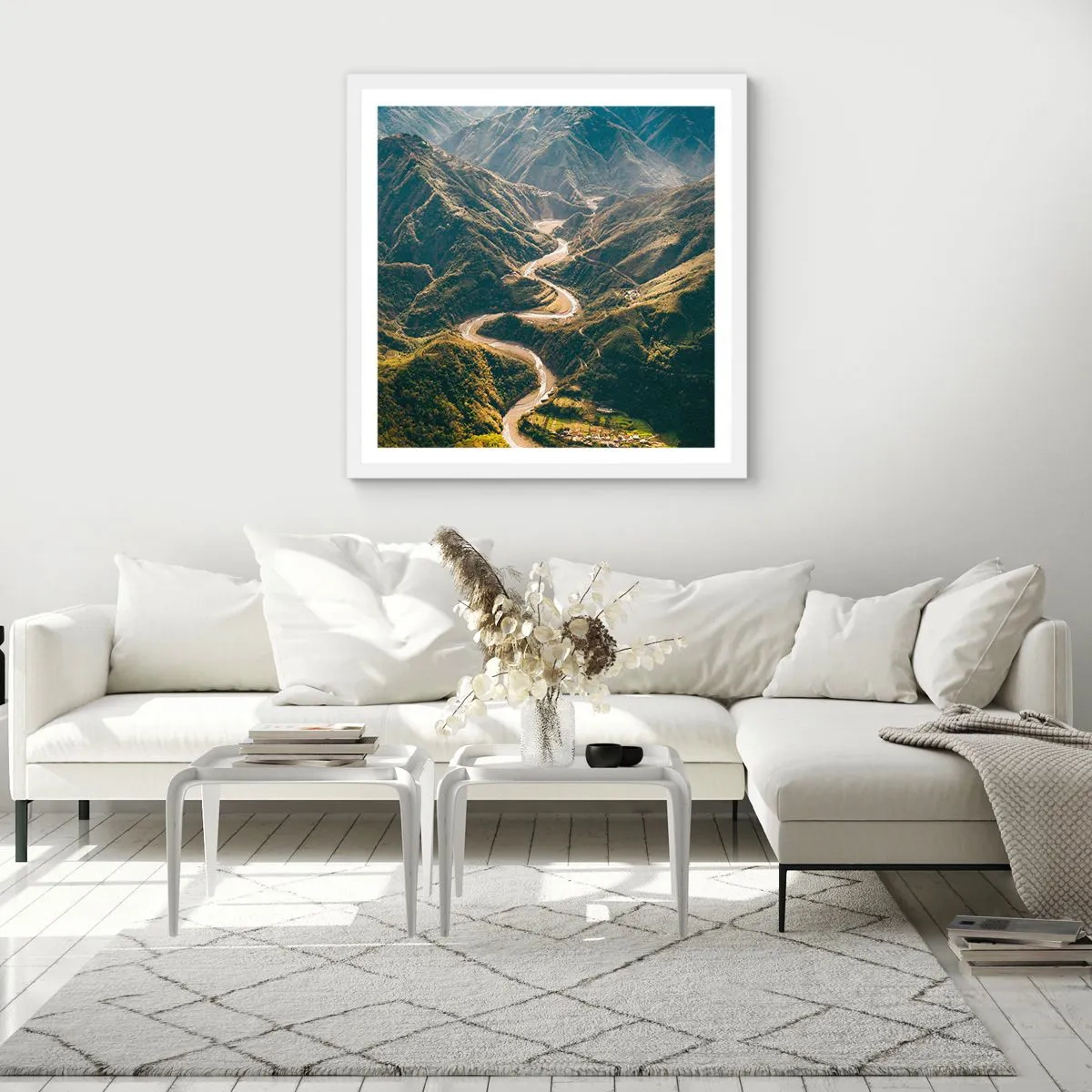 Poster in white frmae - Straight from the Heart of the Mountains - 60x60 cm