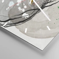 Clock face with lines