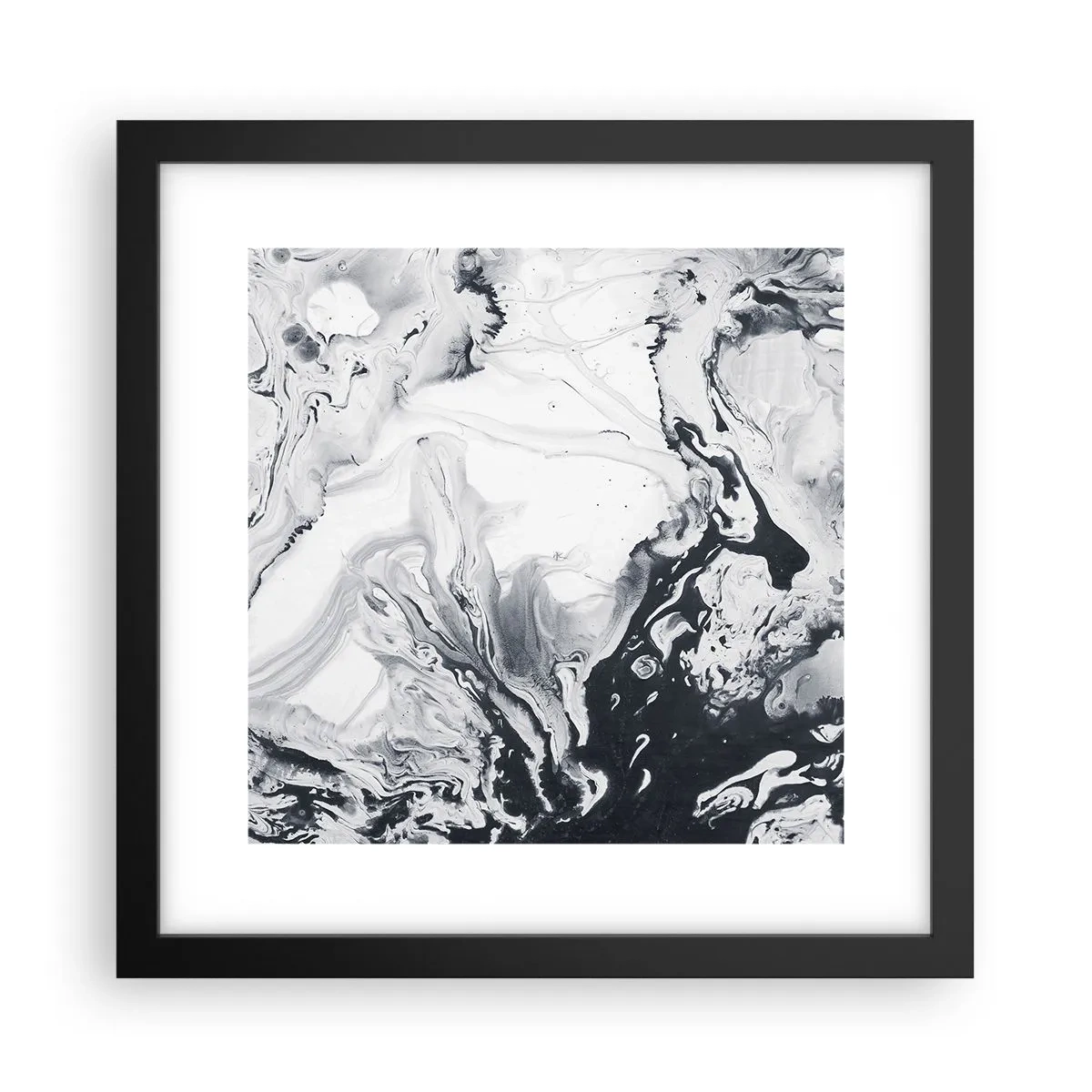 Poster in black frame - Earth's Interior - 30x30 cm