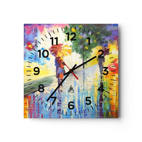 Wall clock - Clock on glass - And All Is Clear - 30x30 cm