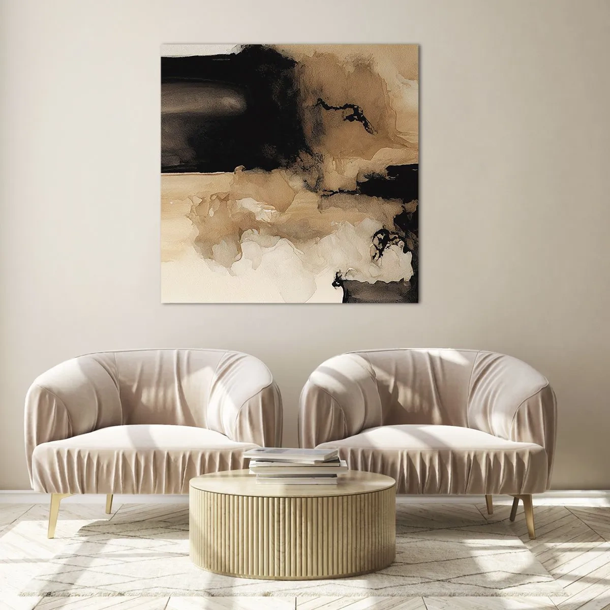 Glass picture - Intriguing Abstract - 70x70 cm