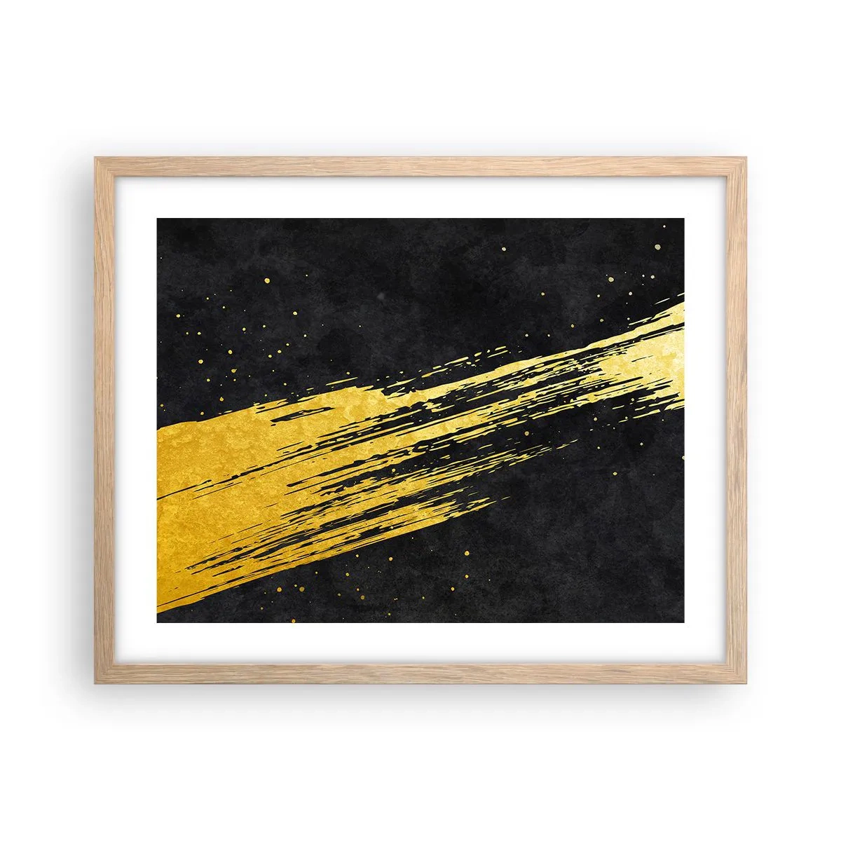 Poster in light oak frame - Jump to the Outer Space - 50x40 cm