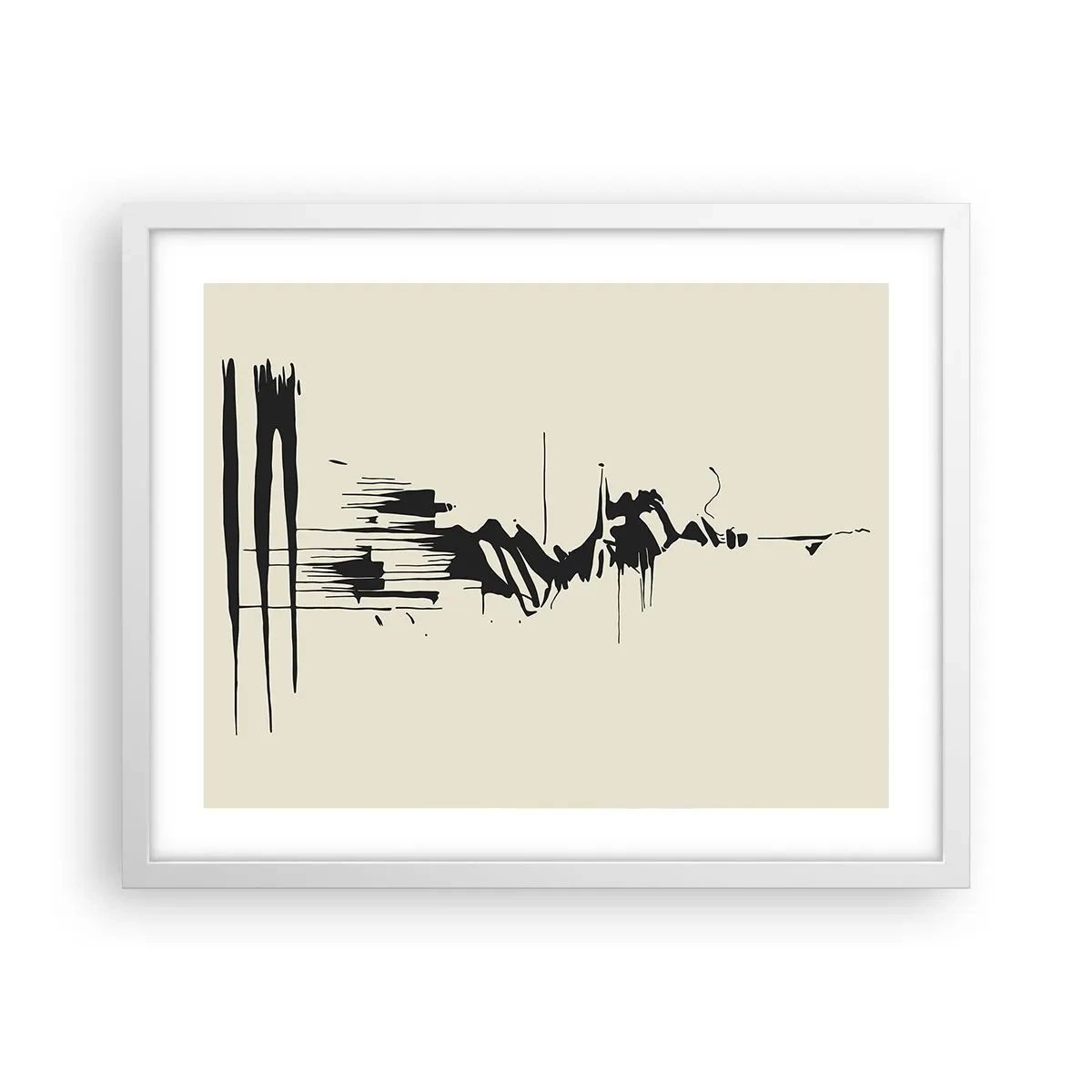 Poster in white frmae - Hasty Abstract - 50x40 cm