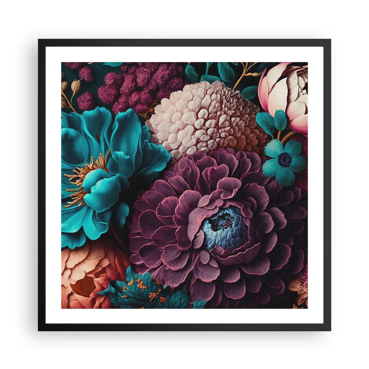 Poster in black frame - Rich Nature - 60x60 cm