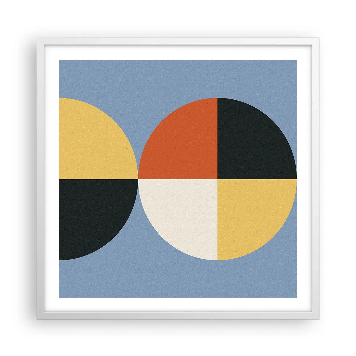 Poster in white frmae - Look and Count - 60x60 cm