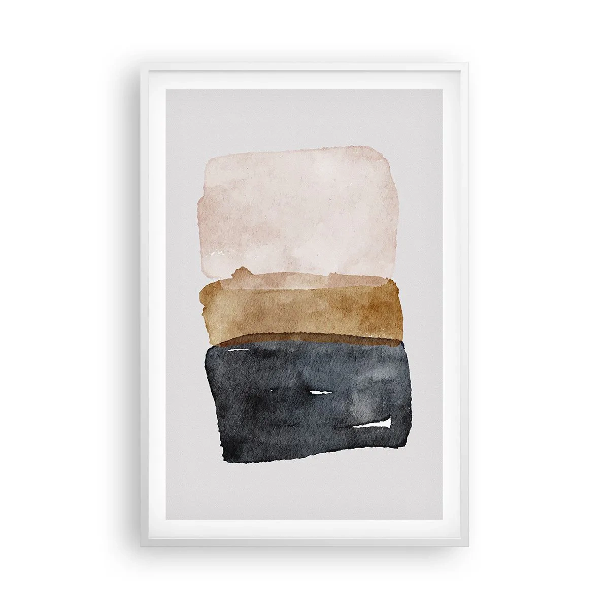 Poster in white frmae - Composition of the Colours of the Soil - 61x91 cm