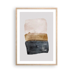 Poster in light oak frame - Composition of the Colours of the Soil - 50x70 cm