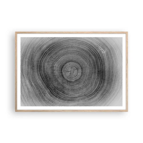 Poster in light oak frame - Sign of the Time - 100x70 cm