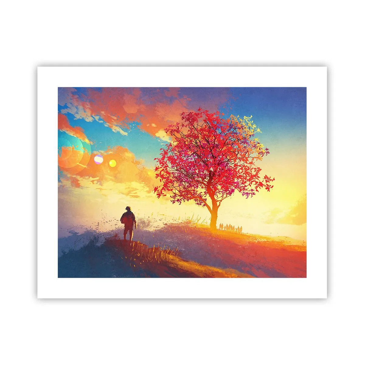 Poster - Pilgrim at Its Goal - 50x40 cm