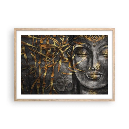 Poster in light oak frame - Feel the Peace - 70x50 cm