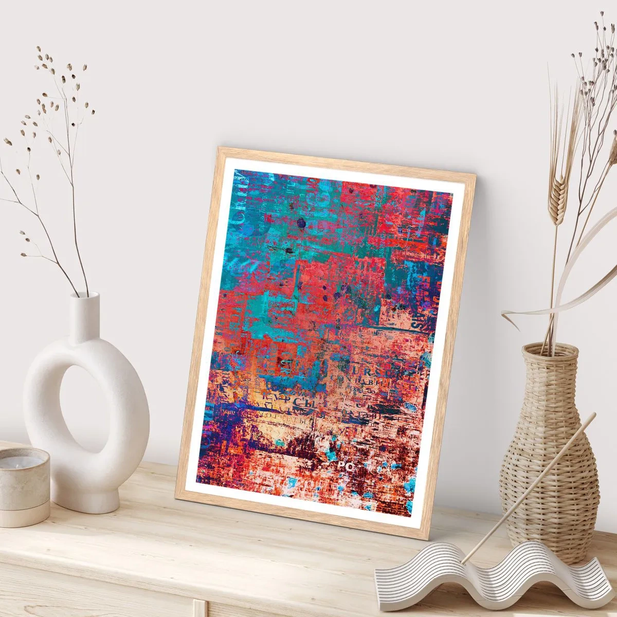 Poster in light oak frame - Memory and Oblivion - 50x70 cm