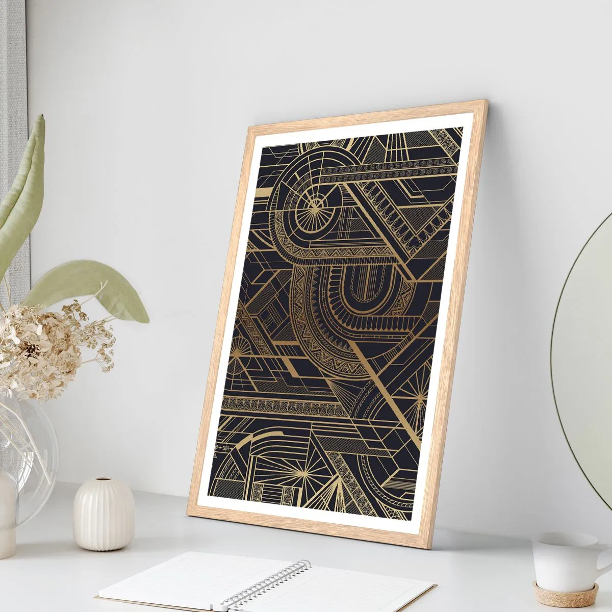 Poster in light oak frame - Concepts, Ideas, Plans - 50x70 cm