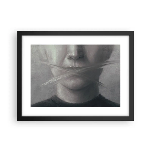 Poster in black frame - Not a Word - 40x30 cm