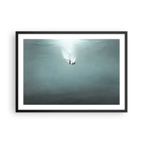 Poster in black frame - In the Arms of the Ocean - 70x50 cm