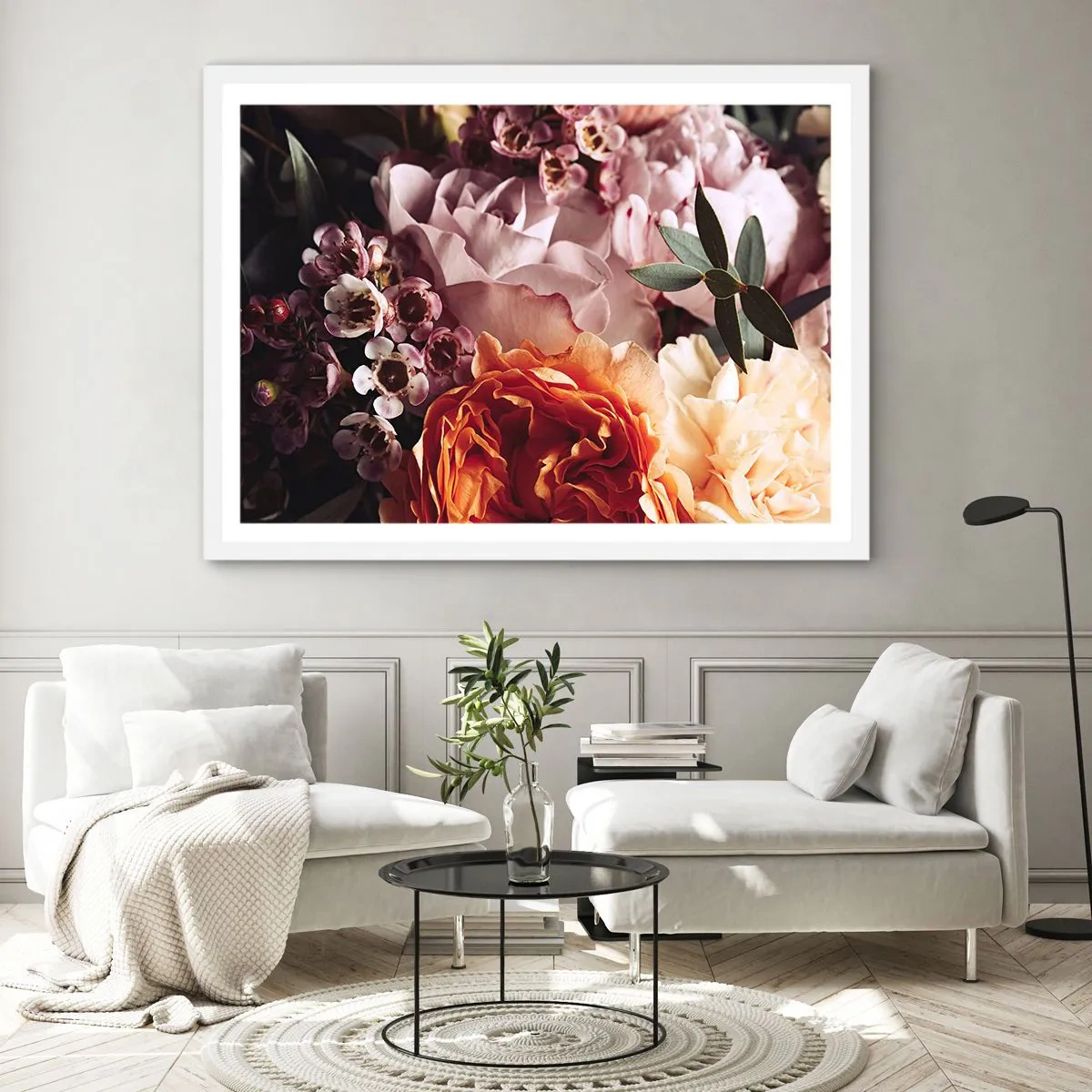 Poster in white frmae - Wrapped by Beauty - 50x40 cm