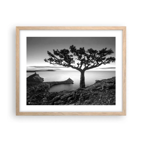 Poster in light oak frame - Quiet All Around - 50x40 cm