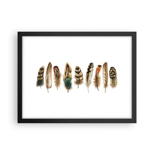 Poster in black frame - Feather Variation - 40x30 cm