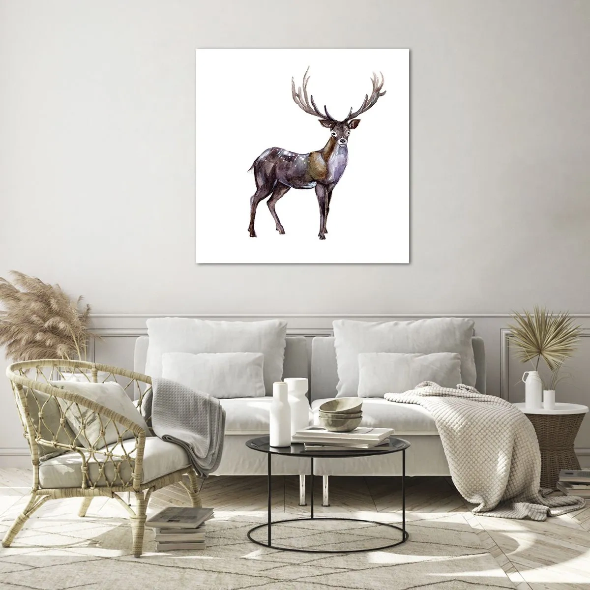 Glass picture - King of Northern Forest - 30x30 cm