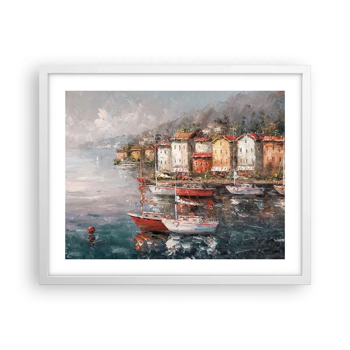Poster in white frmae - Romantic Marina - 50x40 cm