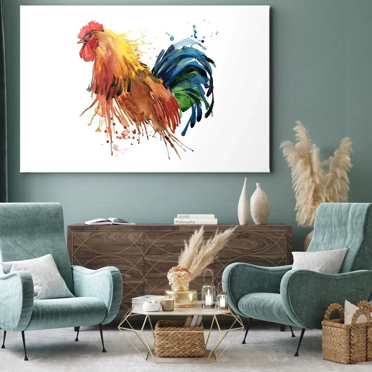 Canvas picture - King Rooster - 100x70 cm