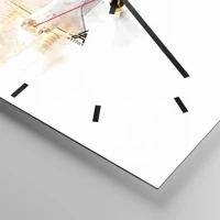 Clock face with lines