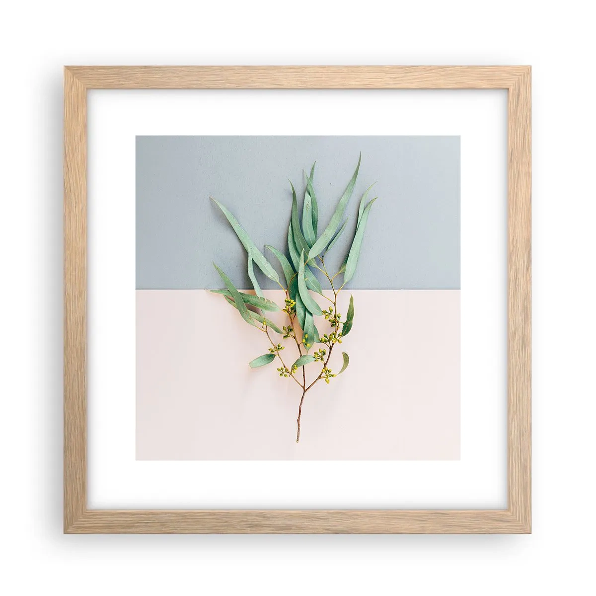 Poster in light oak frame - Pastel Subtlety - 30x30 cm
