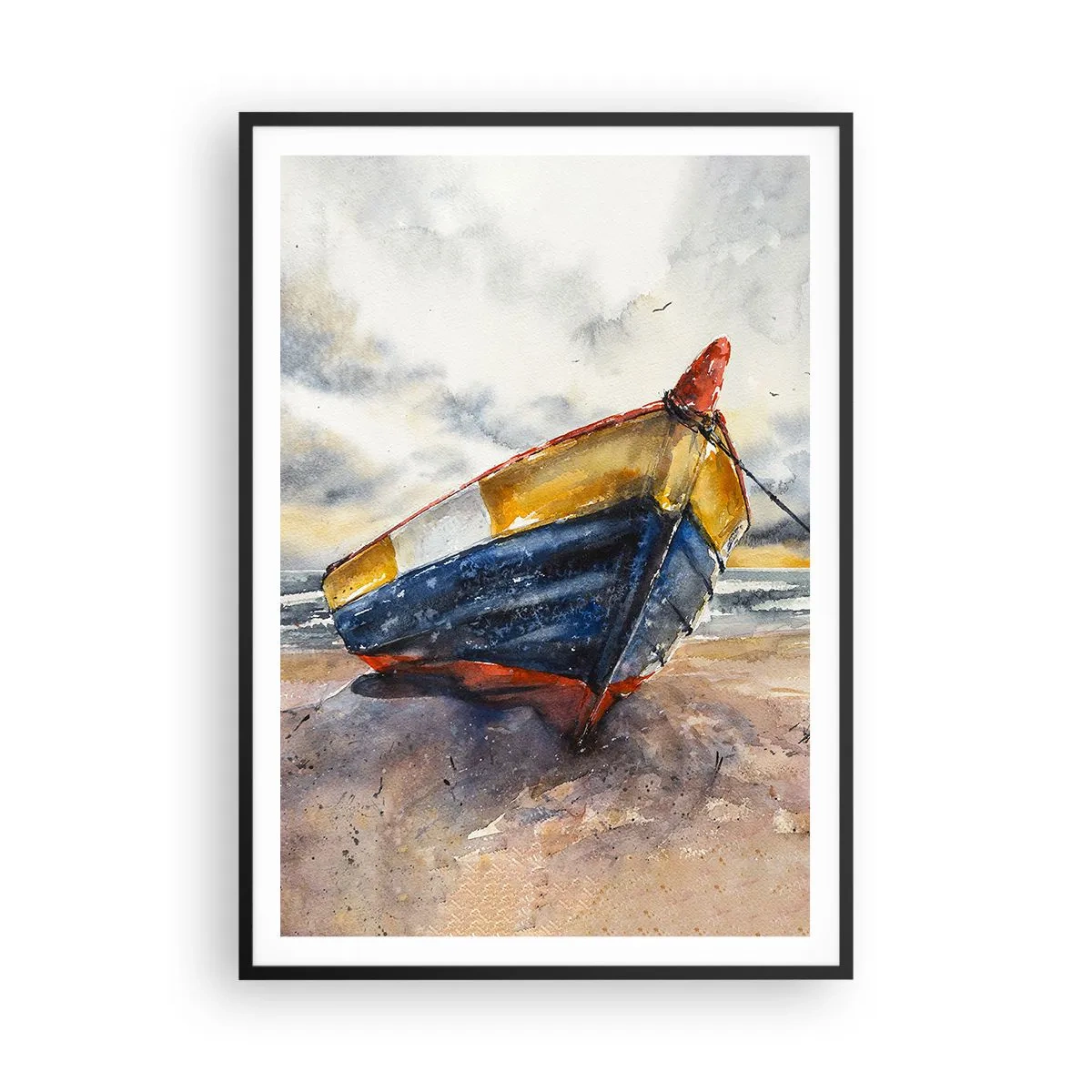 Poster in black frame - Rest On the Shore - 70x100 cm
