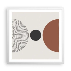 Poster in white frmae - In the Centre of Attention - 60x60 cm
