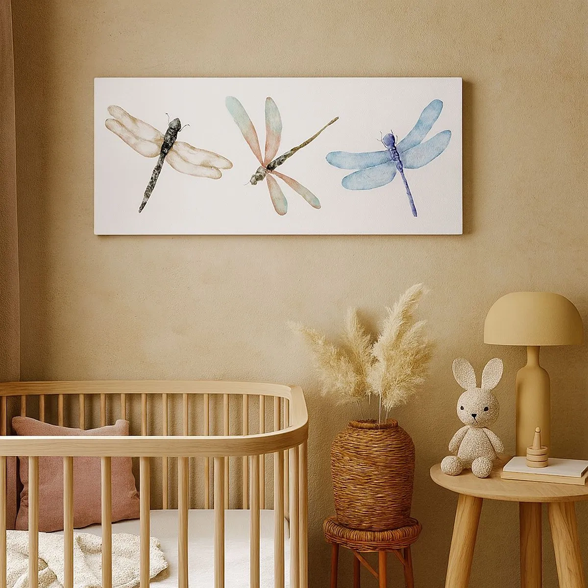 Canvas picture - Lightness of Dragonflies  - 100x40 cm