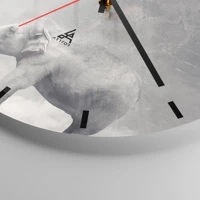 Clock face with lines