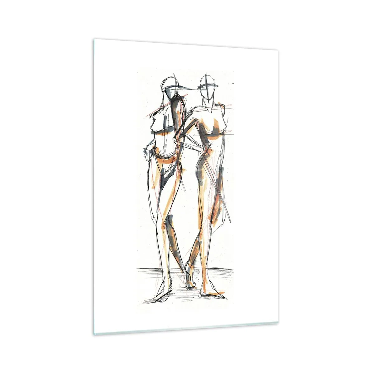 Glass picture - Study of Grace - 50x70 cm