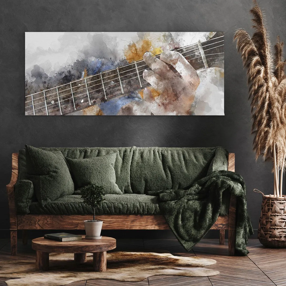 Canvas picture - Poetry Between Strings - 120x50 cm