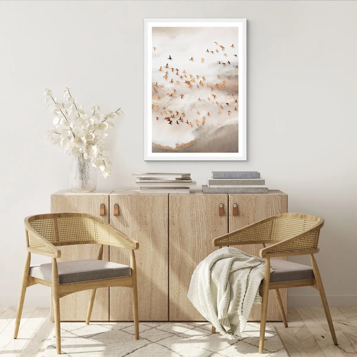 Poster in white frmae - It Is Time - 30x40 cm