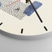 Clock face with lines
