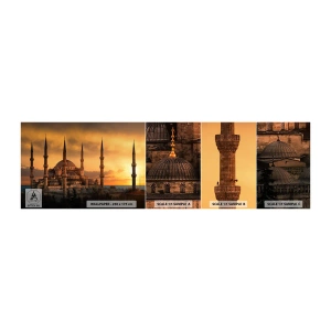 Photo Wallpaper Sample Self-Adhesive Deluxe Sticker - God Is Great - Architecture, Mosque, Istanbul - 100x30 cm