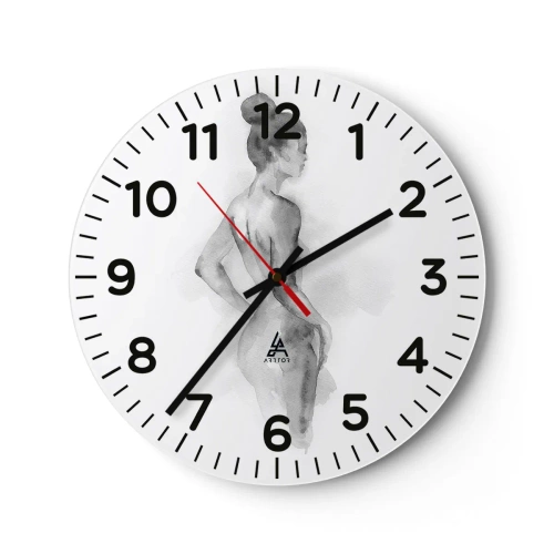 Wall clock - Clock on glass - Pretty As a Picture - 30x30 cm